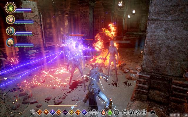 You encounter many enemies in the chambers - Dragon Age Inquisition: The Fire Captured - Side quests - The Forbidden Oasis - Dragon Age: Inquisition Game Guide & Walkthrough