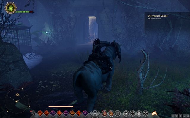 The entrance to the prison in the swamp. - Dragon Age Inquisition: Storvacker Caged - The Frostback Basin - Jaws of Hakkon DLC - Dragon Age: Inquisition Game Guide & Walkthrough