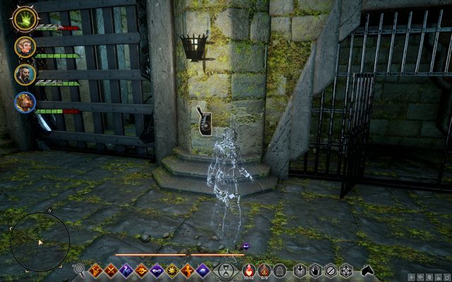 The lever with which you can free the bear. - Dragon Age Inquisition: Storvacker Caged - The Frostback Basin - Jaws of Hakkon DLC - Dragon Age: Inquisition Game Guide & Walkthrough