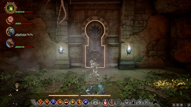 The entrance to the mysterious chamber. - Dragon Age Inquisition: The Mystery of Winter - The Frostback Basin - Jaws of Hakkon DLC - Dragon Age: Inquisition Game Guide & Walkthrough