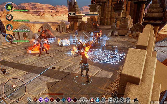 Quickly eliminate the mage guards. - Dragon Age Inquisition: Here Lies the Abyss - Main storyline quests (The Path of the Inquisitor) - Dragon Age: Inquisition Game Guide & Walkthrough