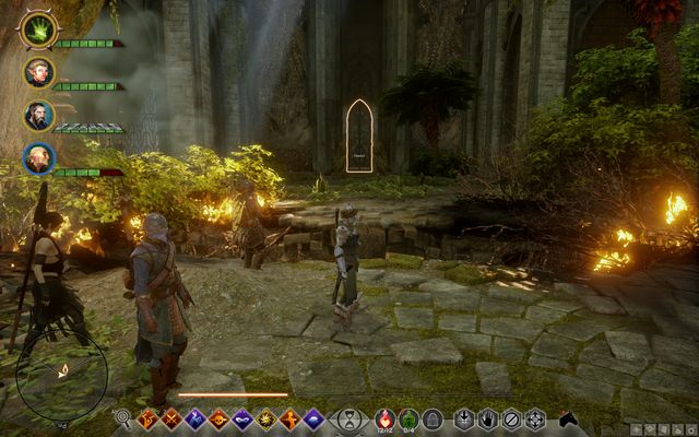 Two paths: the door in the distance or the hole next to you - Dragon Age Inquisition: What Pride Had Wrought - Main storyline quests (The Path of the Inquisitor) - Dragon Age: Inquisition Game Guide & Walkthrough