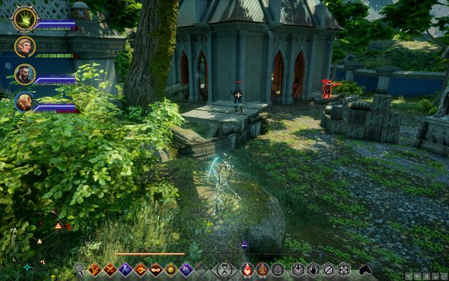 The thug (in the background) - Dragon Age Inquisition: Vicious Thug - Side Quests - Emerald Graves - Dragon Age: Inquisition Game Guide & Walkthrough