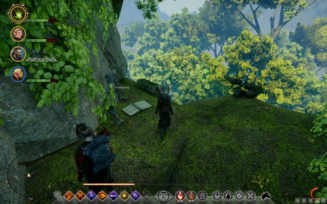 The jumping spot - escarpment above the river - Dragon Age Inquisition: Motherly Encouragement - Side Quests - Emerald Graves - Dragon Age: Inquisition Game Guide & Walkthrough