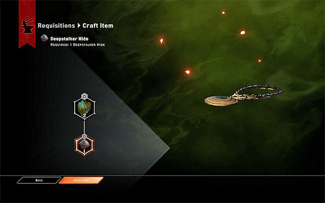 You need to prepare the crest after you interact with the Requisitions table - Dragon Age Inquisition: Cleaning House - Side quests - The Storm Coast - Dragon Age: Inquisition Game Guide & Walkthrough