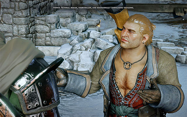 Varrik is the first rogue party member, who has his own weapon - Dragon Age Inquisition: Rogues on the battlefield - Combat - Dragon Age: Inquisition Game Guide & Walkthrough