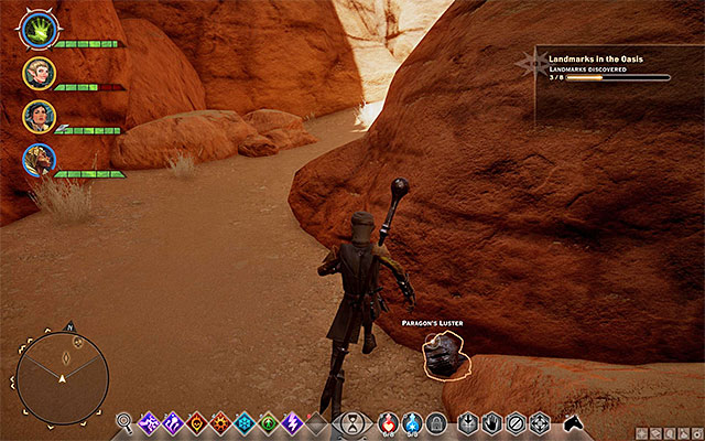An example Paragons Luster stone - Dragon Age Inquisition: Luster Survey in the Oasis - Side quests - The Forbidden Oasis - Dragon Age: Inquisition Game Guide & Walkthrough