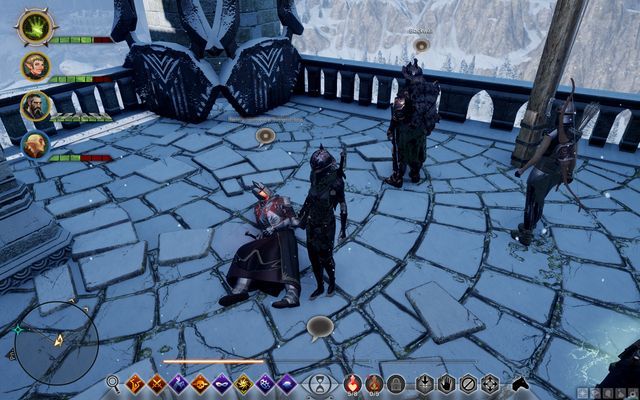 A dying knight by the flag mast - Dragon Age Inquisition: Capturing Suledin Keep - Side quests - Emprise du Lion - Dragon Age: Inquisition Game Guide & Walkthrough