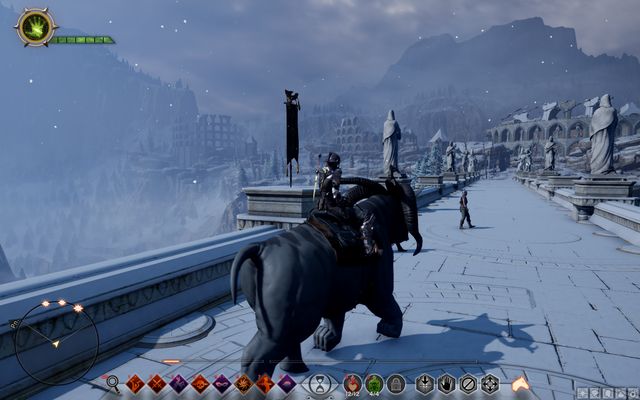 The view onto the three Coliseums- dragon breeding grounds - Dragon Age Inquisition: Breeding Grounds - Side quests - Emprise du Lion - Dragon Age: Inquisition Game Guide & Walkthrough