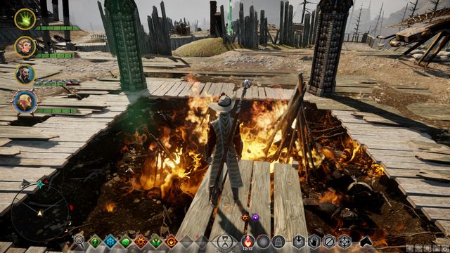 The second hole set on fire - Dragon Age Inquisition: Calming Victory Rise - Side quests - Exalted Plains - Dragon Age: Inquisition Game Guide & Walkthrough