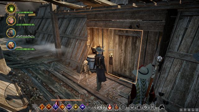 The closed door behind which you will find the Wounded Chevalier - Dragon Age Inquisition: A Familiar Ring - Side quests - Exalted Plains - Dragon Age: Inquisition Game Guide & Walkthrough