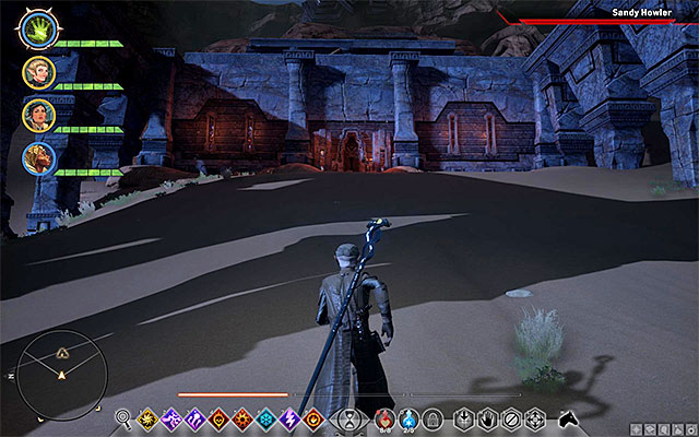 The entrance to the Tomb of Fairel - Dragon Age Inquisition: The Tomb of Fairel - Side quests - The Hissing Wastes - Dragon Age: Inquisition Game Guide & Walkthrough