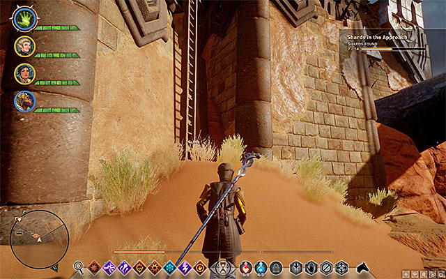 The eighth shard (M19,3h) lies on one of the balconies in the Griffon Wing Keep - Dragon Age Inquisition: Shards in the Approach - Side quests - The Western Approach - Dragon Age: Inquisition Game Guide & Walkthrough