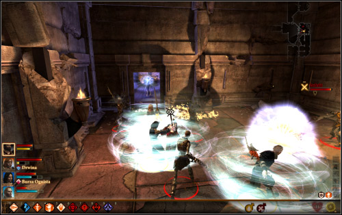 When you come closer to the passage (3) you'll see it's blocked and living corpses will appear - Walkthrough - Corypheus's Prison - Farele's Floor - Dragon Age II: Legacy - Game Guide and Walkthrough
