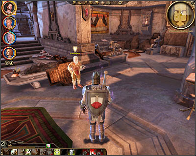 Description: Brother Burkel (M48, 5) will ask for your help as long as you wont make fun of his religion - Dragon Age Origins: A chant in the deeps - Orzammar - Dragon Age: Origins Game Guide