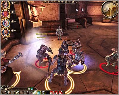 Exit the dust town and travel to [Orzammar - Commons - Proving grounds] - Dragon Age Origins: Thief in the house of science - Orzammar - Dragon Age: Origins Game Guide