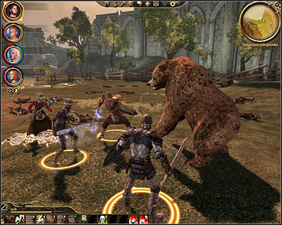 Description: Open the map of Ferelden and confirm that you want to travel to the [Battlefield] - Dragon Age Origins: Chanters board - Guild quests - Dragon Age: Origins Game Guide