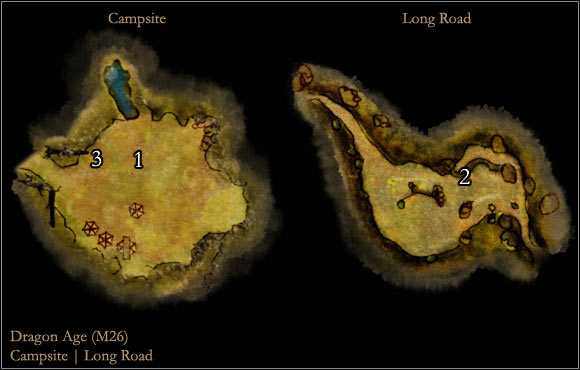 1 - Dragon Age Origins: Campsite map - Maps of locations - Dragon Age: Origins Game Guide