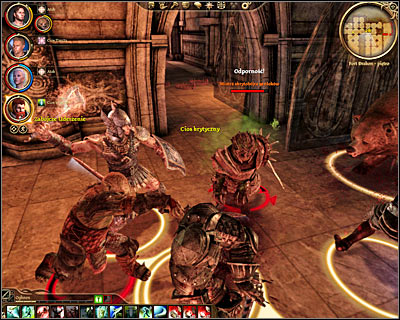 This time youll begin in the north-western section of the fort (M80, 1) and youll have to start moving east until you enter a room with two exits (M80, 2) - Dragon Age Origins: The final battle - Main quests - Dragon Age: Origins Game Guide