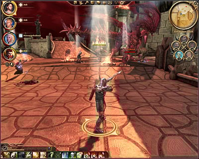 Start off by watching a short introduction after which youll start the final battle with the archdemon (M81, 1) - Dragon Age Origins: The final battle - Main quests - Dragon Age: Origins Game Guide