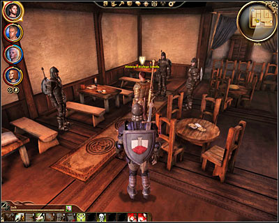 Description: Talk to Sergeant Kylon (M64, 2) and offer your assistance in getting rid of a group of mercenaries - Dragon Age Origins: Pearls before swine - Denerim - Dragon Age: Origins Game Guide