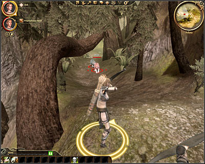You start off in the [Forest clearing] (M1, 1) and youll have to travel a few hundred meters of a linear path to find the entrance to the ruins the humans were talking about - Dragon Age Origins: The lost mysteries of the Ancients - Dalish elf - Dalish Elf Camp (Prologue) - Dragon Age: Origins Game Guide