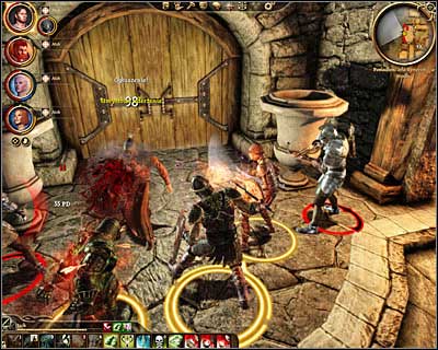 Sadly eliminating Sir Cauthrien wont resolve the problem, because in order to succeed youll have to defeat ell enemy units, including the ones stationed near the exit - Dragon Age Origins: Saving the queen - Denerim - Dragon Age: Origins Game Guide
