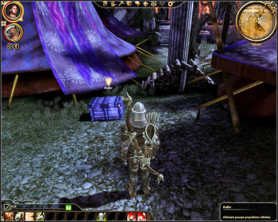 A chest can now be opened and it can be found next to the stairs where one of the mages was standing (M25, 11) - Dragon Age Origins: Hungry deserter - Ostagar - Dragon Age: Origins Game Guide