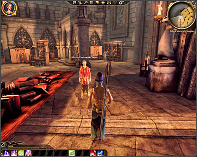 You can ask one of two enchanters to sign the form - Dragon Age Origins: Ties of blood and magic - Origin story: Magi - The Circle Tower (Prologue) - Dragon Age: Origins Game Guide