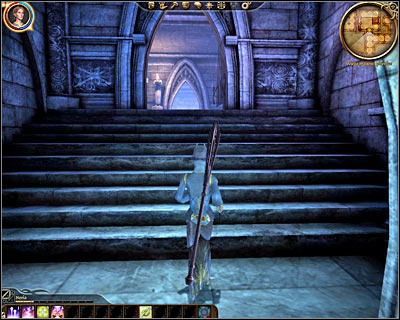 Head on to the northern door, because the magical barrier has been disabled (M14, 7) - Dragon Age Origins: Ties of blood and magic - Origin story: Magi - The Circle Tower (Prologue) - Dragon Age: Origins Game Guide