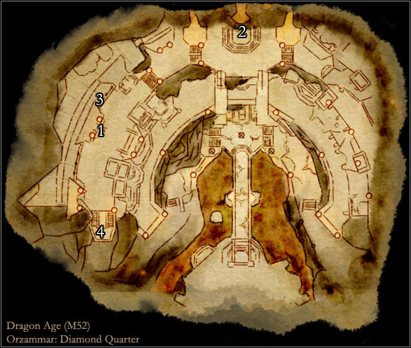 1 - Dragon Age Origins: Diamond Quarter map - Maps of locations - Dragon Age: Origins Game Guide