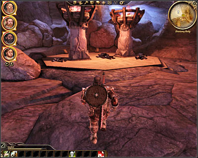 If you ignored Bhelens warning youll discover dead bodies of Trian and dwarven guards upon your arrival in the cavern - Dragon Age Origins: Noble journey - Origin story: Dwarf noble - Diamond quarter (Prologue) - Dragon Age: Origins Game Guide