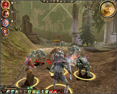 Keep going straight until youre stopped by the Swiftrunner again - Dragon Age Origins: Nature of the beast - Main quests - Dragon Age: Origins Game Guide