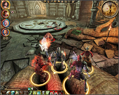 The game starts in the eastern section of the ruins (M44, 1) and youll be moving west - Dragon Age Origins: Nature of the beast - Main quests - Dragon Age: Origins Game Guide