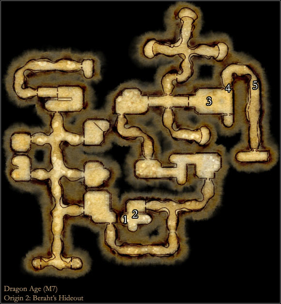 1 - Dragon Age Origins: Berahts Hideout map - Maps of locations - Dragon Age: Origins Game Guide