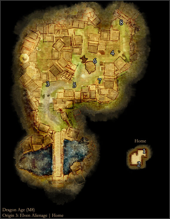 Dragon Age Origins Elven Alienage map