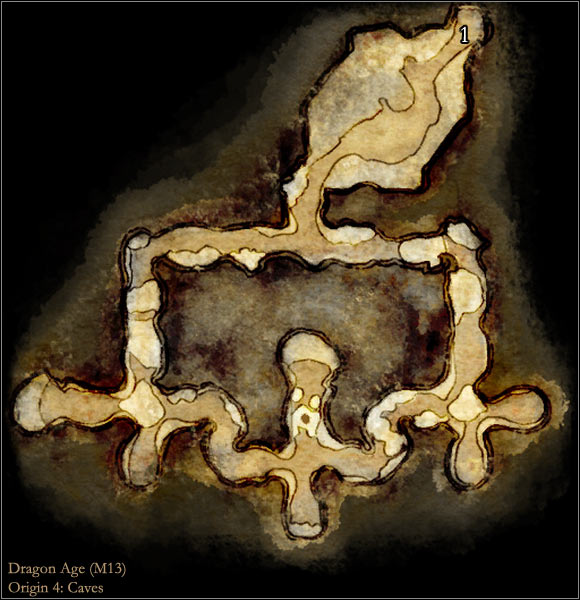 1 - Dragon Age Origins: Caves map - Maps of locations - Dragon Age: Origins Game Guide