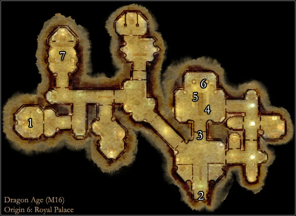 1 - Dragon Age Origins: Royal Palace map - Maps of locations - Dragon Age: Origins Game Guide