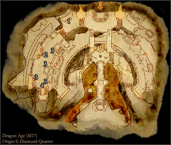 1 - Dragon Age Origins: Diamond Quarter map - Maps of locations - Dragon Age: Origins Game Guide