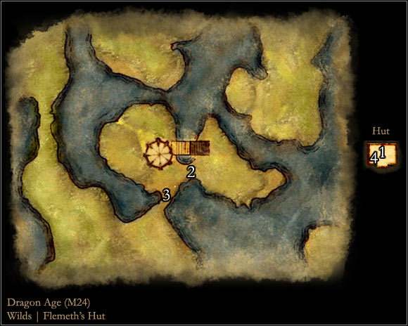 1 - Dragon Age Origins: Flemeths Hut map - Maps of locations - Dragon Age: Origins Game Guide
