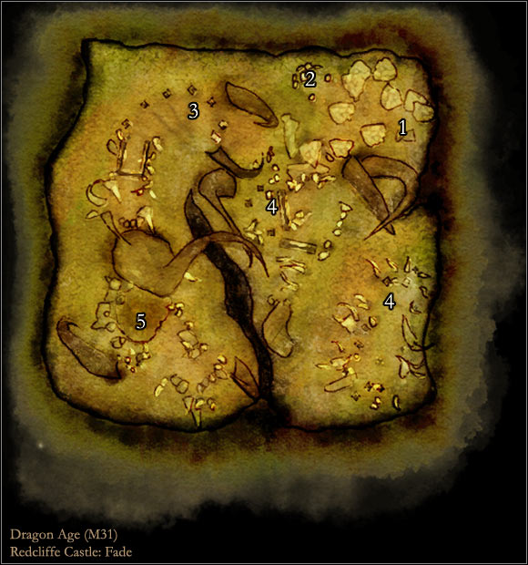 1 - Dragon Age Origins: Redcliffe Castle - Fade map - Maps of locations - Dragon Age: Origins Game Guide