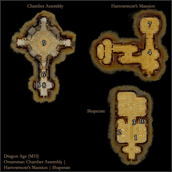1 - Dragon Age Origins: Orzammar - Other Locations map - Maps of locations - Dragon Age: Origins Game Guide