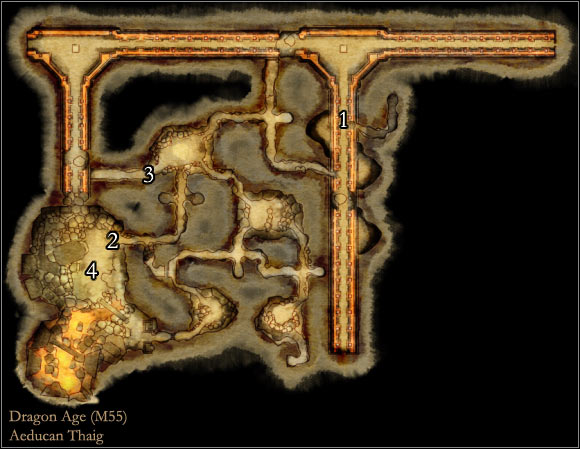 1 - Dragon Age Origins: Aeducan Thaig map - Maps of locations - Dragon Age: Origins Game Guide