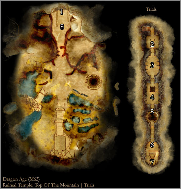 1 - Dragon Age Origins: Trials map - Maps of locations - Dragon Age: Origins Game Guide