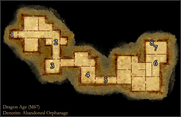 1 - Dragon Age Origins: Abandoned Orphanage map - Maps of locations - Dragon Age: Origins Game Guide