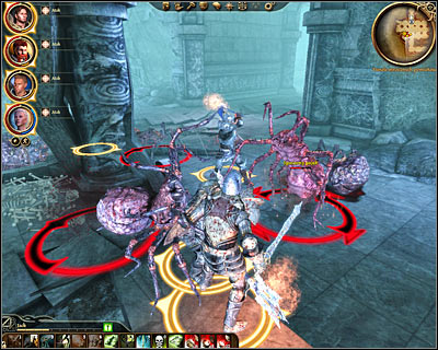 You may now proceed towards the southern corridor and it won't take long until you'll have to turn west (M3, 3) - Walkthrough - Return to Ostagar - Dragon Age: Origins - Return to Ostagar - Game Guide and Walkthrough