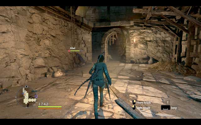 Walk to the lower floor and go through the destroyed bars in the wall in order to continue - The Bloodless Stockade - Walkthrough - Dragons Dogma - Game Guide and Walkthrough