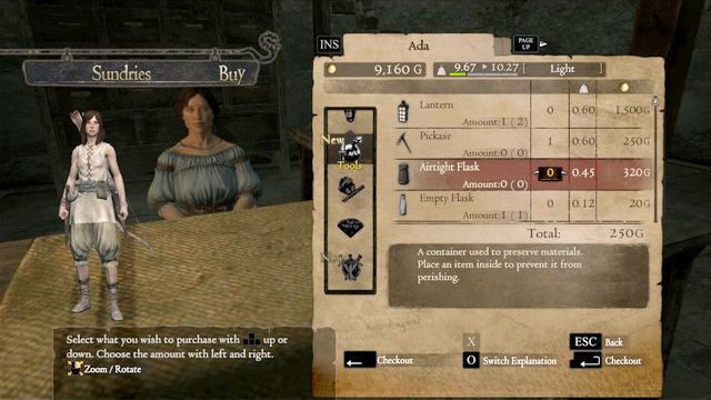 Trading screen - Trade - Items - Dragons Dogma - Game Guide and Walkthrough