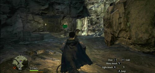 Right before the Quarry there is a merchant with two quests - you can do them at once, that way you'll clear out the way through the caves - A Fortress Besieged - Act II - Dragons Dogma - Game Guide and Walkthrough