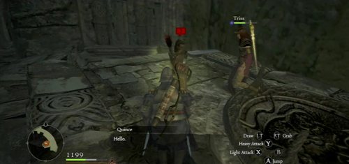 Having obtained the 20 Wakestones (each is comprised of several smaller fragments), go back to the top level and report to Quince - The Everfall - Act VII - Dragons Dogma - Game Guide and Walkthrough